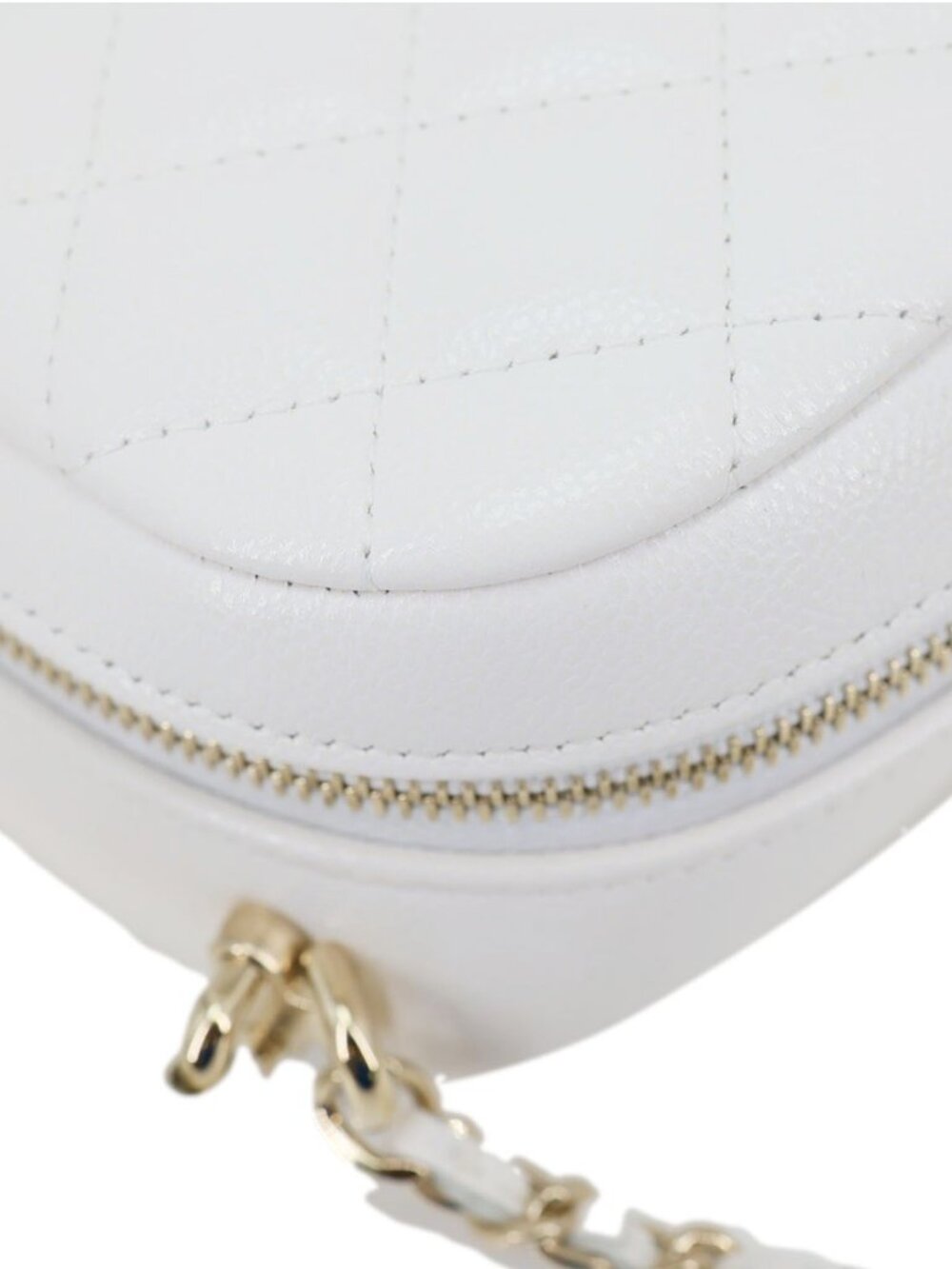 Chanel  Classic CC Mini Quilted Caviar Leather Backpack White - Picture 10 of 14